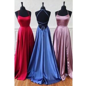 Faviana S10211 Steel Blue Prom Dress